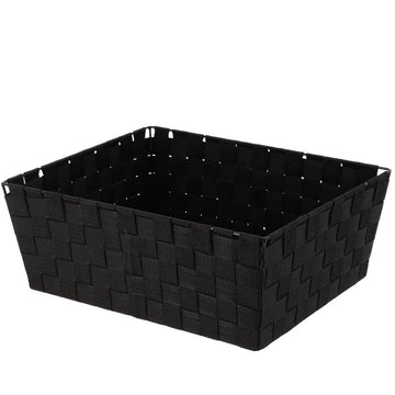 Coș Depozitare Din Poliester 31,5x39x15 Cm - Negru - ramosdecor