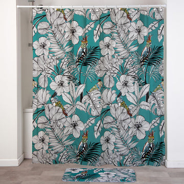 Perdea De Duș EVA PE 180X200 CM - Blue Jungle Fever - ramosdecor