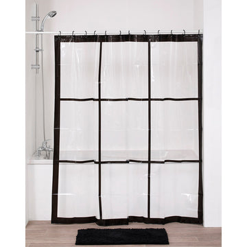 Perdea Duș Transparentă PEVA 180x180 Cm - Alb Neo Retro - ramosdecor