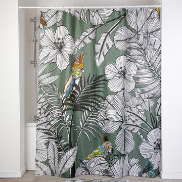 Perdea De Duș Poliester 180X200 Cm - Khaki Jungle Fever - ramosdecor