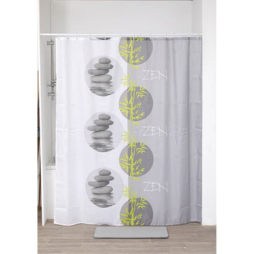 Perdea Duș Poliester 180x200 Cm + 12 Inele PP Albe - Palaos - ramosdecor