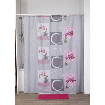 Perdea Duș Poliester 180x200 cm - Naia, Cu 12 Inele PP Albe - ramosdecor