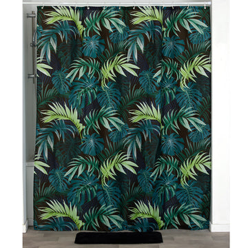 Perdea Duș Poliester 180x200 cm - Essential Nature, Cu 12 Inele PP Albe - ramosdecor