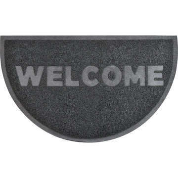 Preș Intrare Welcome Half-Moon 45X75CM Pvc - Negru - ramosdecor