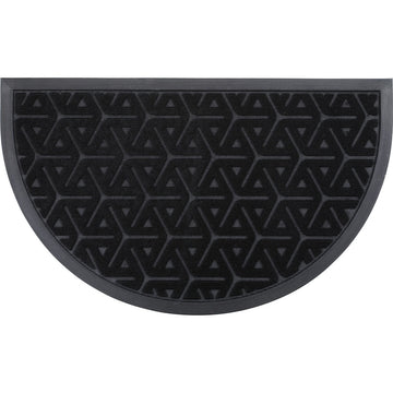 Preș Intrare Wilson Half-Moon 45x75CM Negru - Material Rezistent - ramosdecor