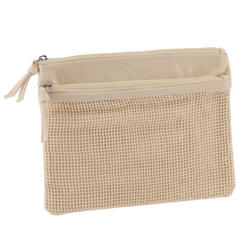 Pungă din Bumbac cu Fermoar Multifuncțională - Natural - ramosdecor