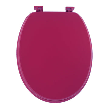Capac de Toaletă cu Balamale din Plastic - Fuchsia prezentat într-un decor modern marca Ramos