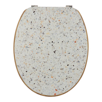 Capac de Toaletă cu Balamale din Oțel Inoxidabil - Terrazzo - ramosdecor