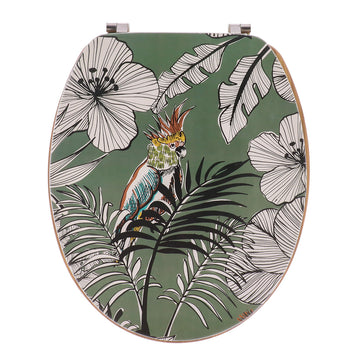 Capac De Toaletă MDF 18 Inch Cu Balamale Din Oțel Inoxidabil - Khaki Jungle Fever - ramosdecor