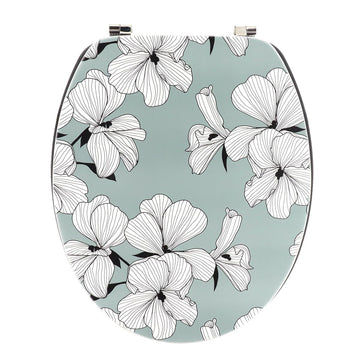 Capac De Toaletă MDF 18 Inch Cu Balamale Din Oțel Inoxidabil - Green Écrin - ramosdecor