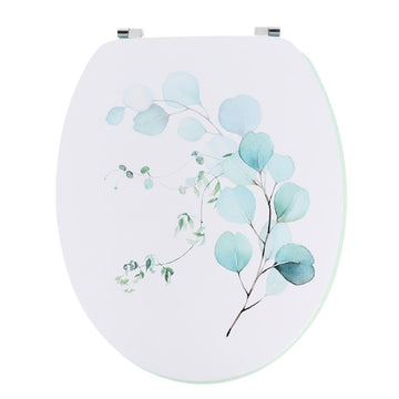 Capac De Toaletă MDF 18 Inch Cu Balamale Din Oțel Inoxidabil - Aquarelle - ramosdecor