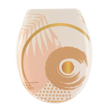 Capac De Toaletă Duroplast 18 Inch Cu Balamale Din Plastic - Abstracție - ramosdecor