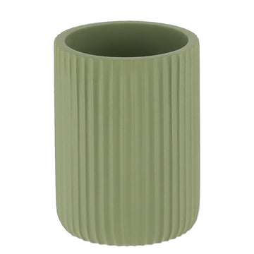 Pahar Rotund Polirășină cu Dungi - Khaki - ramosdecor