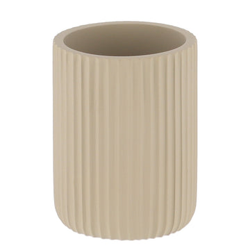 Pahar Rotund Polirășină cu Dungi - Taupe - ramosdecor