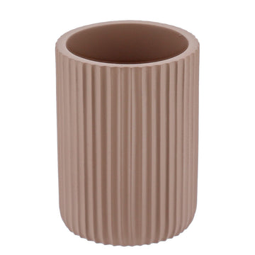 Pahar Rotund din Polirășină cu Dungi - Cappucino - ramosdecor
