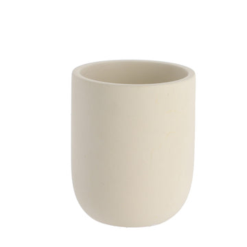 Pahar Rotund din Ciment cu Efect Brut - Bej prezentat într-un decor modern marca Ramos