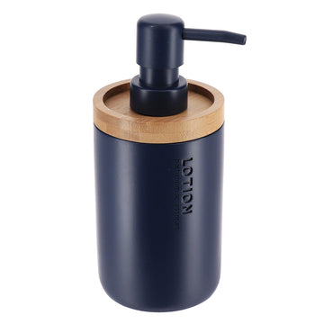 Dozator Săpun din Polirasină 280 ml - Albastru/Bambus - ramosdecor