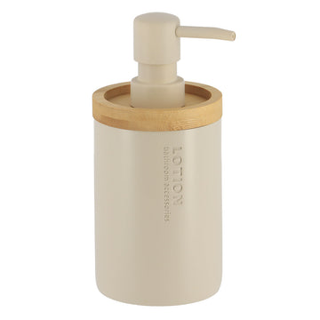 Dozator Săpun din Polirasină 280 ml - Bej/Bambus - ramosdecor