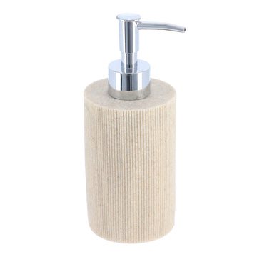 Dozator de Săpun din Polirasină cu Dungi 310 ml - Natural - ramosdecor