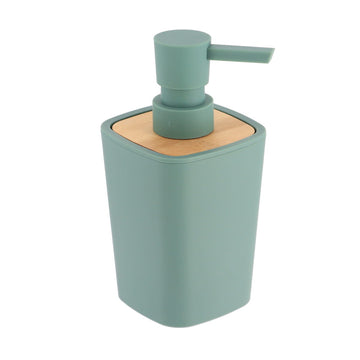 Dozator de Săpun din Cauciuc din ABS și Bambus 380 ml - Sage Green - ramosdecor