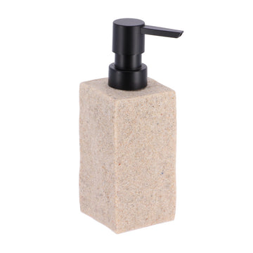 Dozator de Săpun Pătrat Efect de Piatră 260 ml - Natural prezentat într-un decor modern marca Ramos