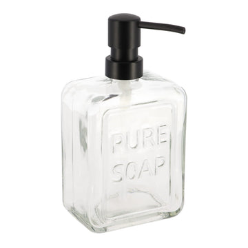 Dispenser Rotund pentru Săpun 1l cu Dungi - Transparent - ramosdecor