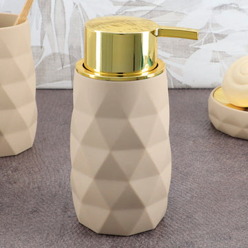 Dozator Săpun din ABS + Cauciuc 210 ml - Bej - ramosdecor
