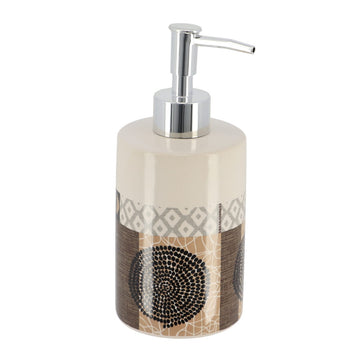 Dozator De Săpun Rotund Și Imprimat Din Dolomit 320 Ml - Masai - ramosdecor