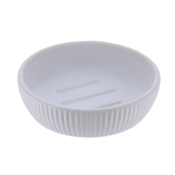 Savonieră Rotundă din Ceramică - Alb prezentat într-un decor modern marca Ramos