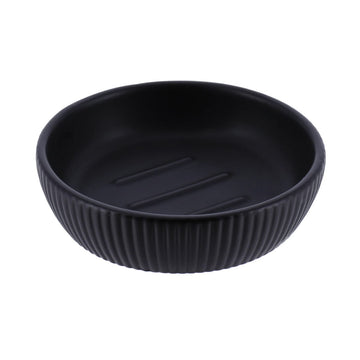 Savonieră Rotundă din Ceramică - Negru - ramosdecor