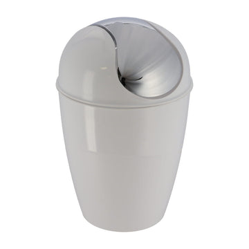 Coș de Gunoi din Polipropilenă cu Capac 5,6L - Alb - ramosdecor