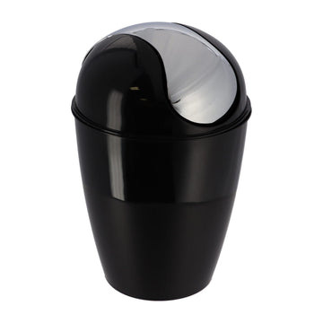 Coș de Gunoi din Polipropilenă cu Capac 5,6L - Negru - ramosdecor