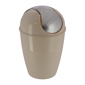 Coș de Gunoi din Polipropilenă cu Capac 5,6L - Taupe - ramosdecor