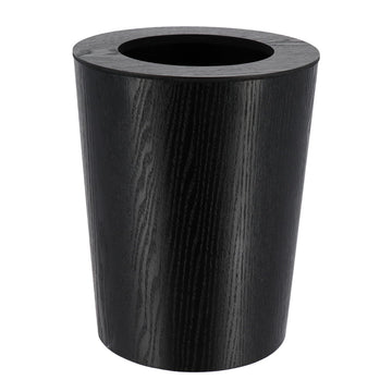 Coș de Gunoi din Lemn cu Efect de Stejar 9L - Negru - ramosdecor
