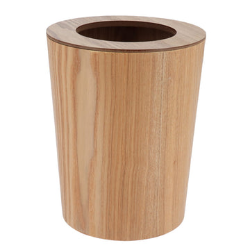Coș de Gunoi din Lemn cu Efect de Stejar 9L - Lemn Natural - ramosdecor
