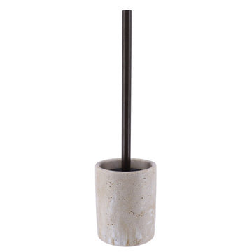 Perie de Toaletă din Polirășină cu Finisaj de Piatră - Natural - ramosdecor