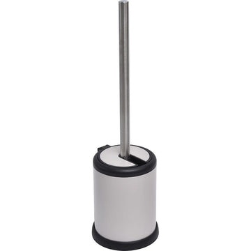 Perie Toaletă Metalică Cu Capac Rabatabil - Taupe Mat - ramosdecor