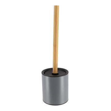 Perie De Toaletă Metalică Cu Tulpină Din Bambus - Gri/Bambus prezentat într-un decor modern marca Ramos