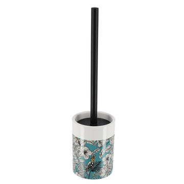 Perie De Toaletă Dolomite Imprimată Cu Tulpină Din Oțel Inoxidabil - Blue Jungle Fever - ramosdecor