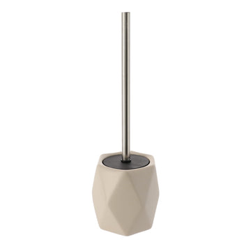 Perie de Toaletă din Gresie Formă Diamant - Taupe prezentat într-un decor modern marca Ramos