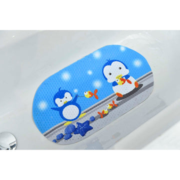 Covoraș De Baie Imprimat Din PVC/Poliester - Pinguin 69x39 cm - Childish - ramosdecor