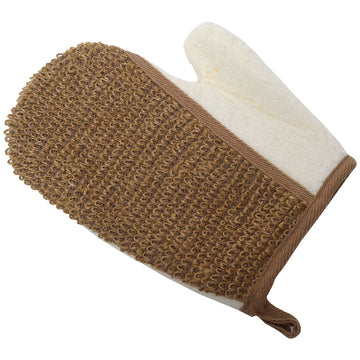 Mănușă de Masaj Exfoliantă pentru Corp Cânepă/Bambus - Crem/Dark Natural - ramosdecor