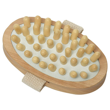 Perie de Masaj pentru Corp din Lemn Formă Ovală - Naturală - ramosdecor