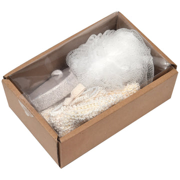 Set Coș 3 Produse din Lemn de Masaj - Natural - ramosdecor