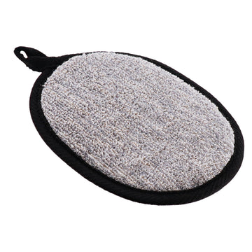 Pernă de Exfoliere și Masaj pentru Corp din Poliester/Ramie - Negru/Taupe - ramosdecor