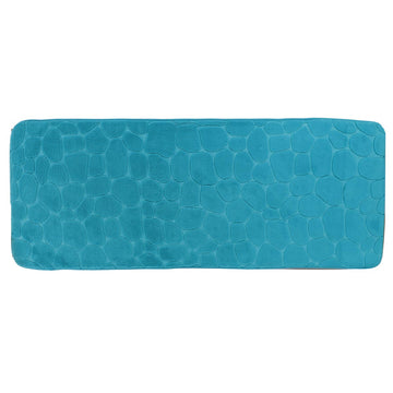Covoraș Microfibră cu Spumă de Memorie 45x120 cm - Peacock Blue - ramosdecor