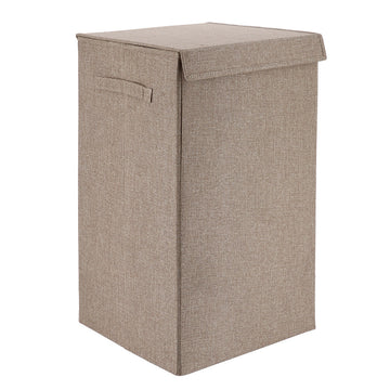 Coș Pliabil Pentru Rufe din Poliester/MDF - Taupe - ramosdecor