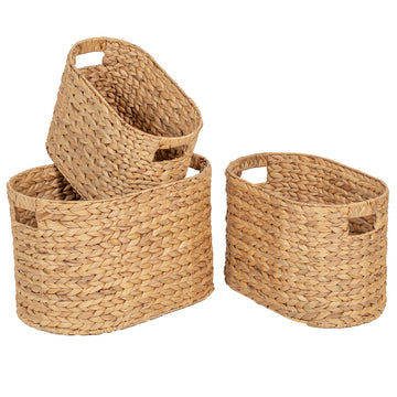 Set de 3 Lăzi Ovale din Zambilă de Apă - Natural prezentat într-un decor modern marca Ramos