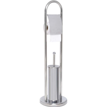 Perie de Toaletă și Dispenser pentru Hârtie Igienică - Crom - ramosdecor