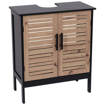 Cabinet De Chiuvetă Din MDF Cu 2 Uși + 1 Raft Interior - Bergen - ramosdecor